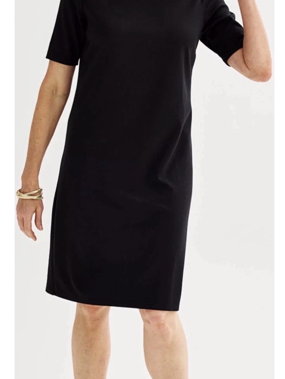 Croft & Barrow Black Short Sleeve Shift Dress 3X NWT